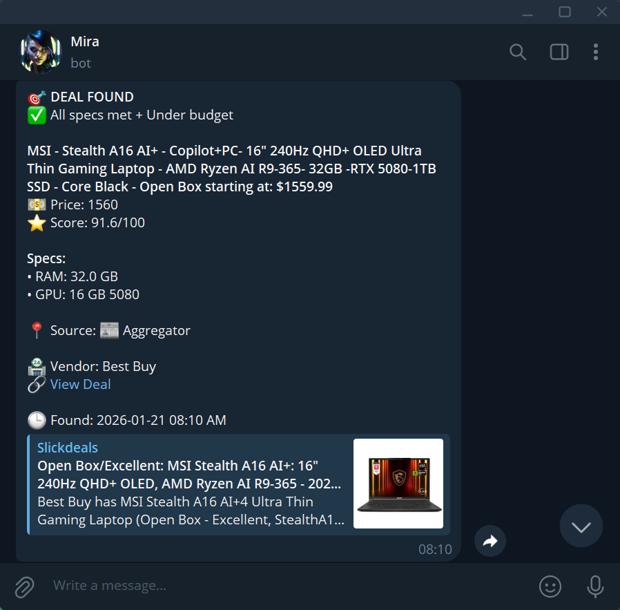 Deal hunting in action